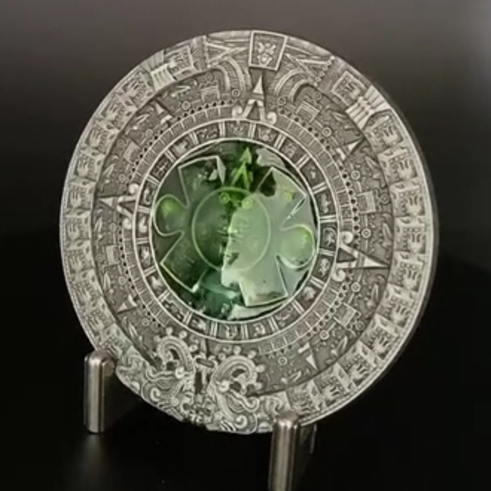 New Mayan Aztec calendar Enamel belt buckle